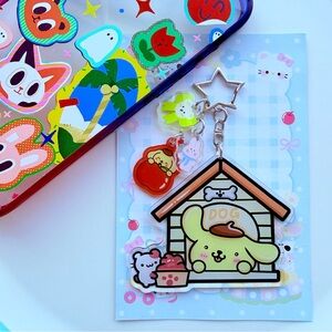 pompompurin huge double sided acrylic keychain bagcharm